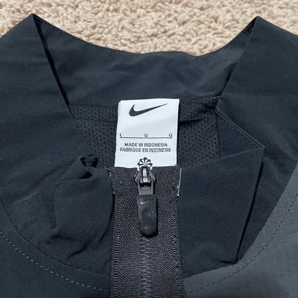 Nike Tigers Jacket Mens Large Black Snarling Tiger Full Zip Windbreaker Sample - Picture 6 of 13